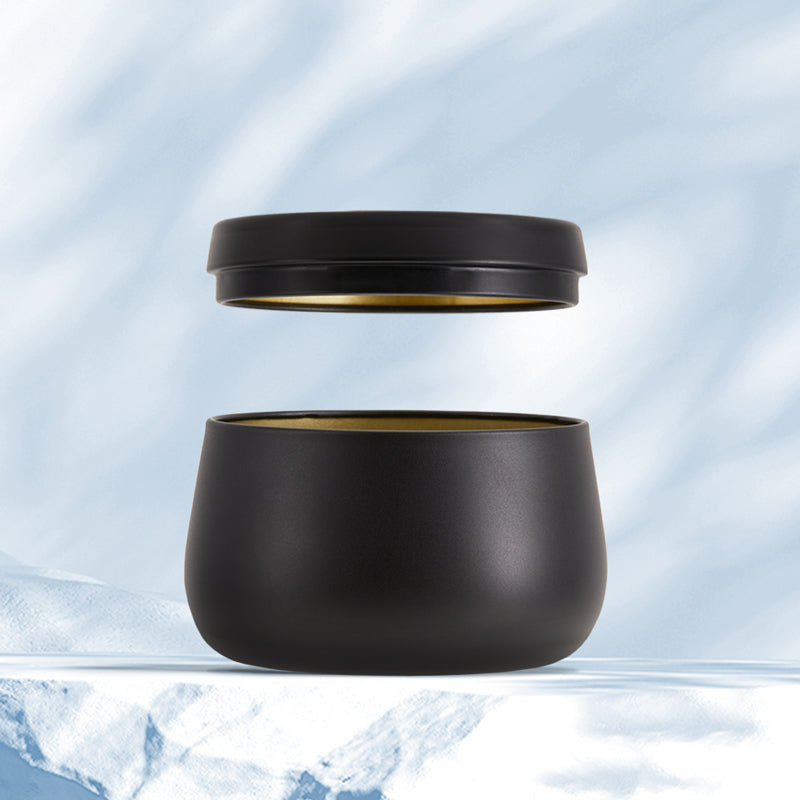 8 OZ BLACK CANDLE TINS