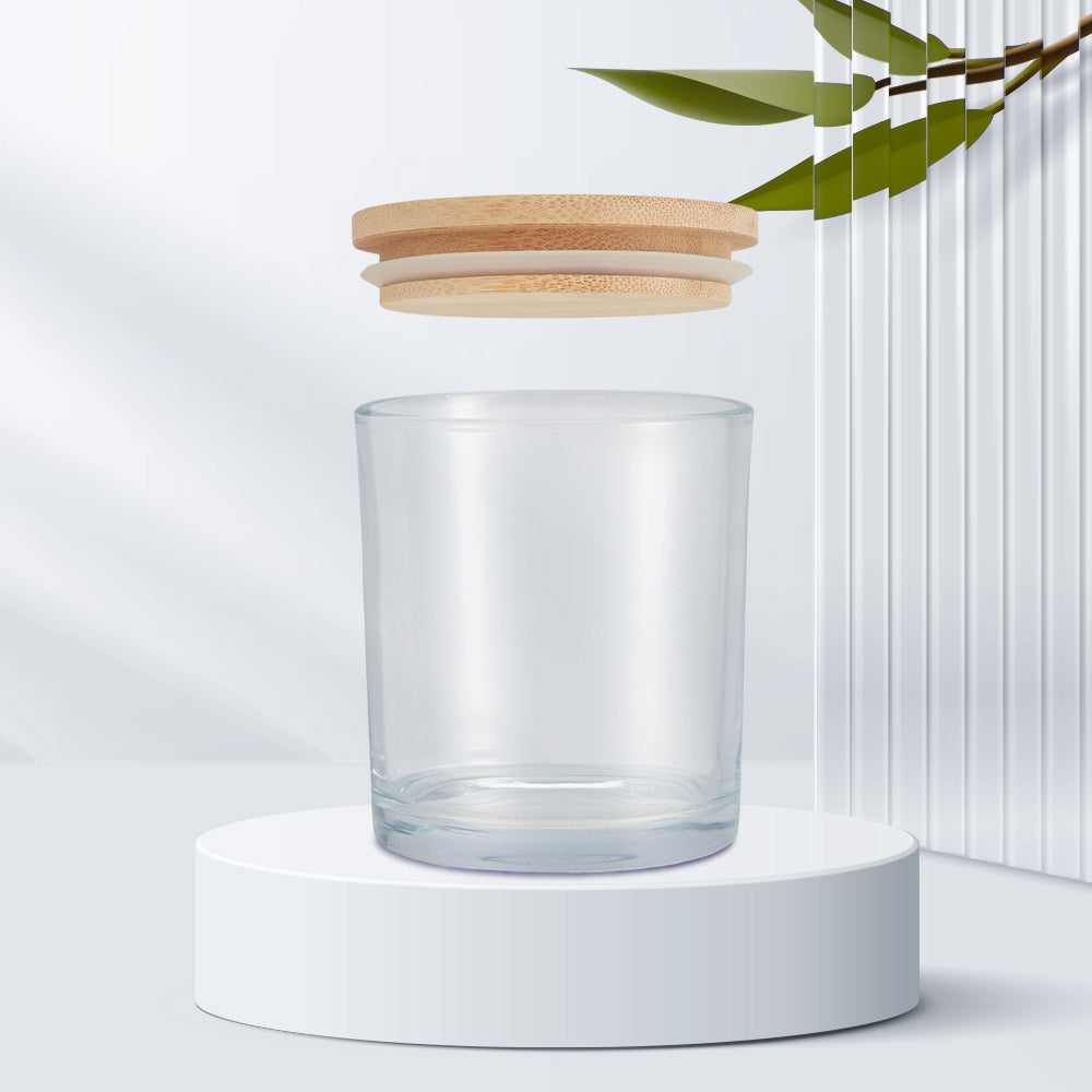 10 OZ CLEAR GLASS CANDLE JARS